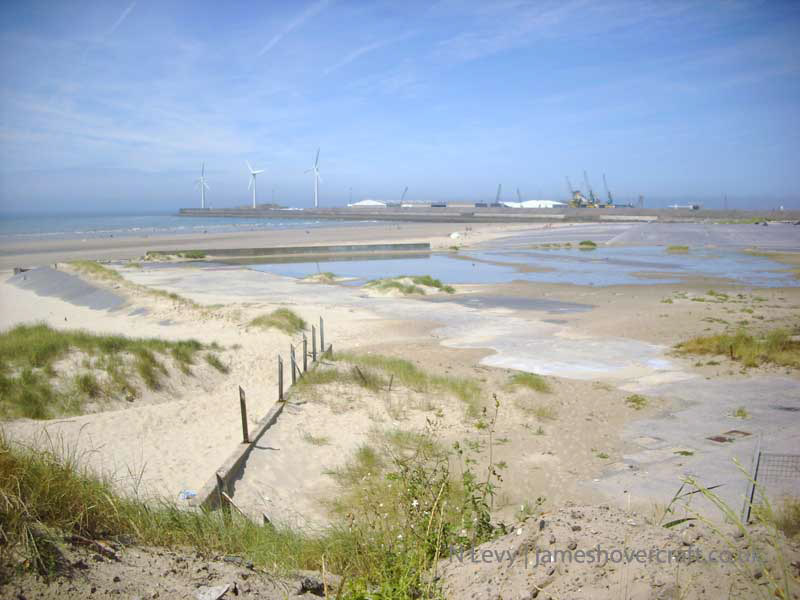 A recce of the derelict buildings of the old Boulogne Hoverport - Boulogne docks (N Levy).